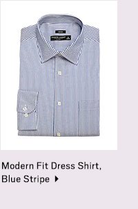 Modern Fit Dress Shirt, Blue Stripe