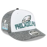 Men's Philadelphia Eagles New Era White/Heather Gray Super Bowl LII Opening Night Low Profile 9FIFTY Snapback Adjustable Hat