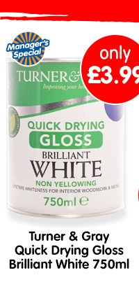 Turner & Gray Quick Drying Gloss - Brilliant White 750ml