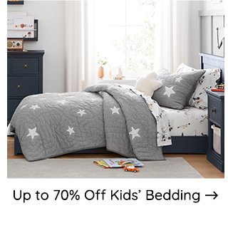 UP TO 70% OFF KIDS' BEDDING