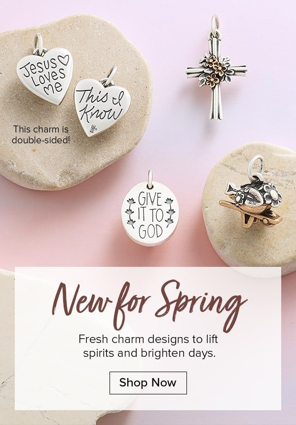 This charm is double-sided! New for Spring - Fresh charm designs to lift spirits and brighten days. Shop Now