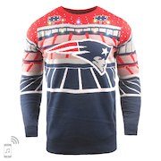 Men's Navy New England Patriots Bluetooth Light Up Ugly Sweater
