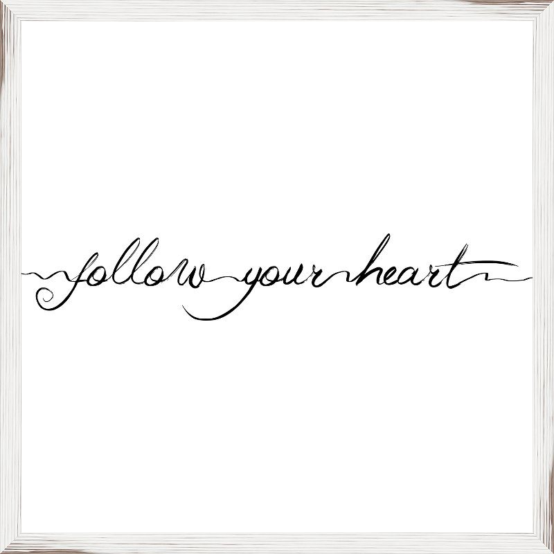 Clearance Elegant Follow Your Heart Framed Wall Decor