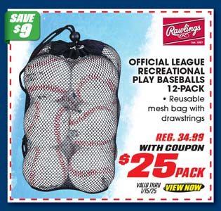 Rawlings Official League Recreational-Play Baseballs - 12-Pack