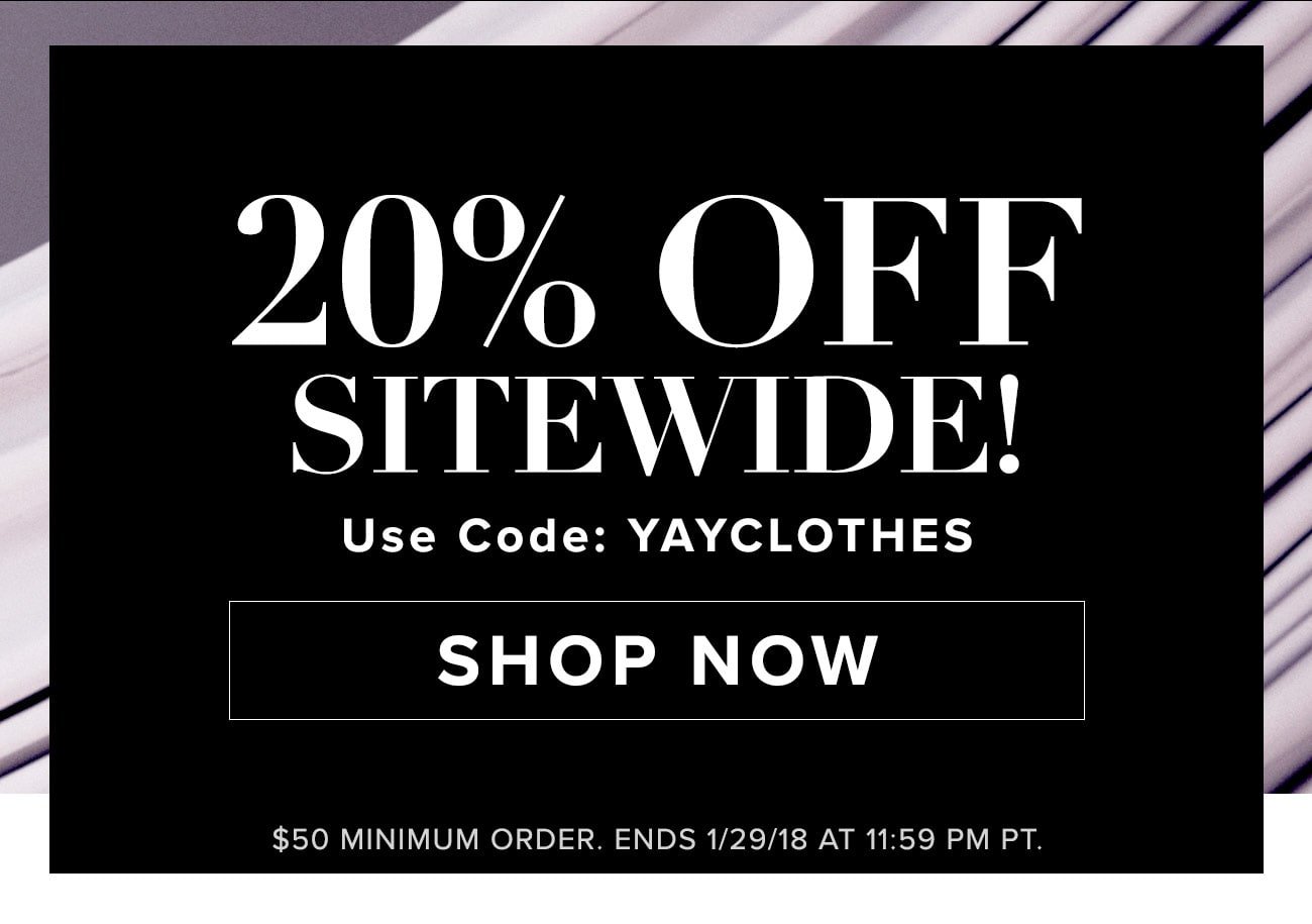 20% off sitewide! 