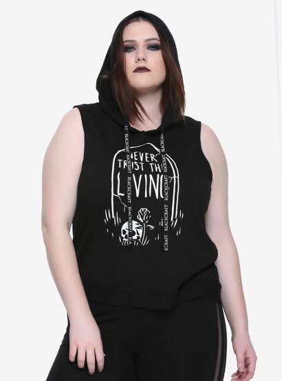 Blackcraft Hoodie Crop Muscle Top Plus Size HT Exclusive