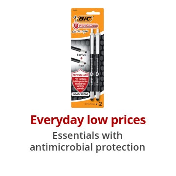 Everyday low prices Essentials with antimicrobial protection