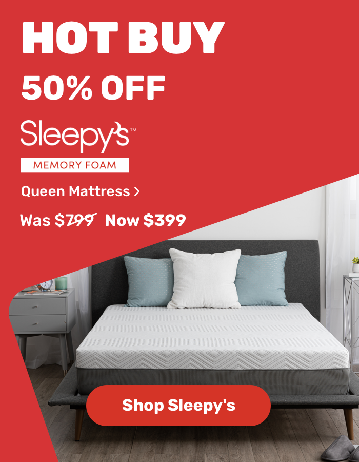 Hot buy. 50% off Sleepy's Memory Foam Queen Mattress. Now $399