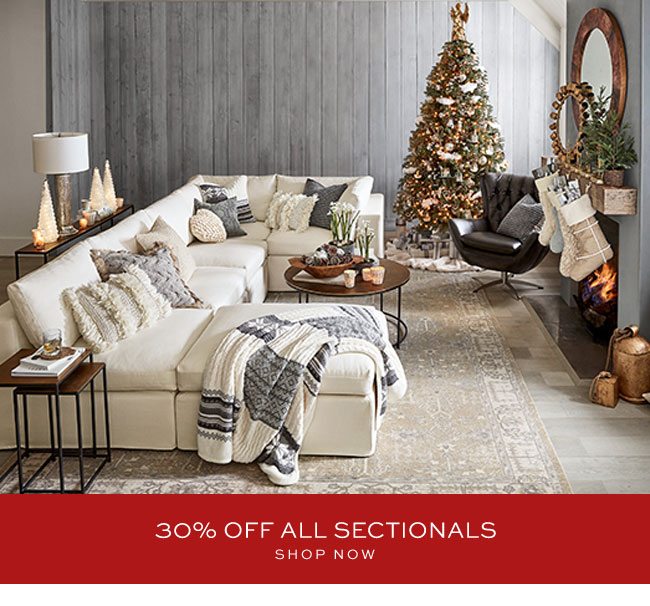 30% OFF ALL SECTIONALS