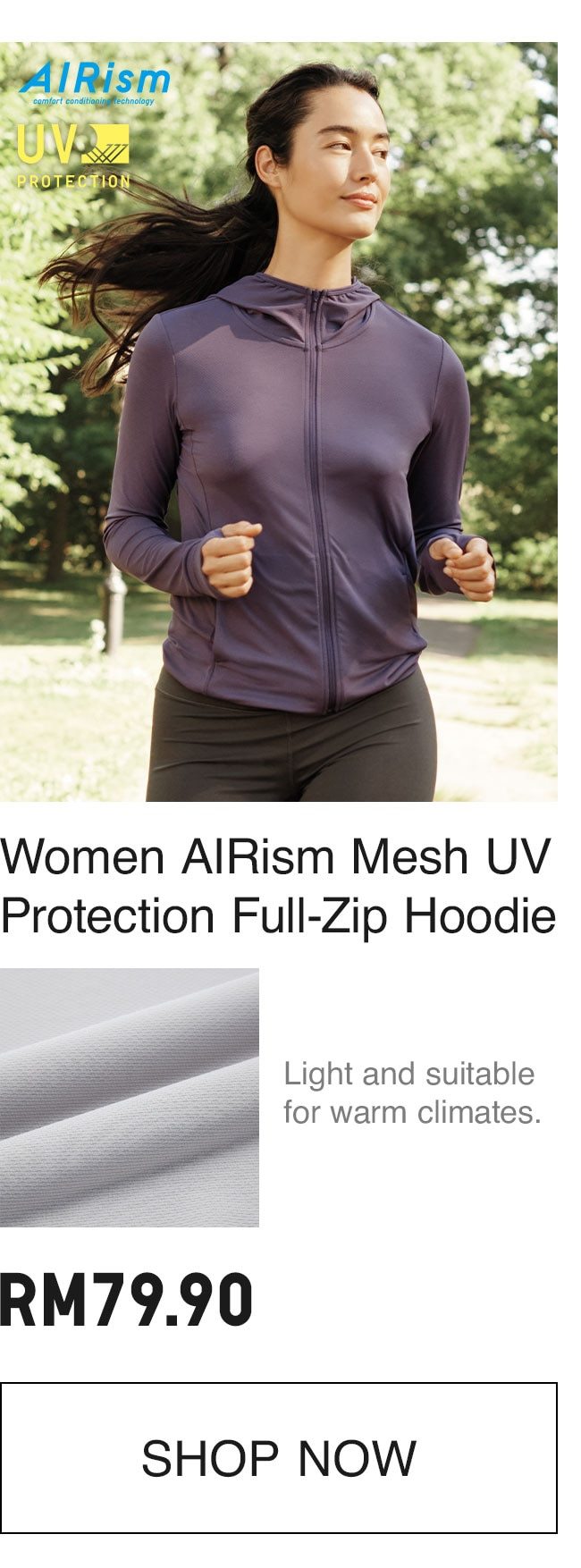 WOMEN AIRISM MESH HOODIE