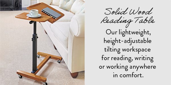 Adjustable Solid Wood Reading Table