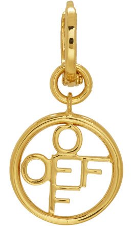 Off-White - Gold Off Circle Single Earring