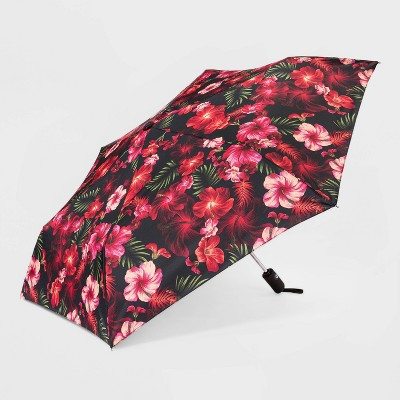 Women's Cirra Floral Print By ShedRain Auto Open Auto Close Compact Umbrella - Black