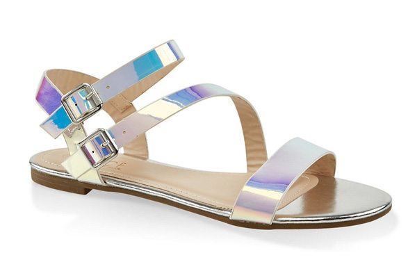 Double Buckle Asymmetrical Sandals