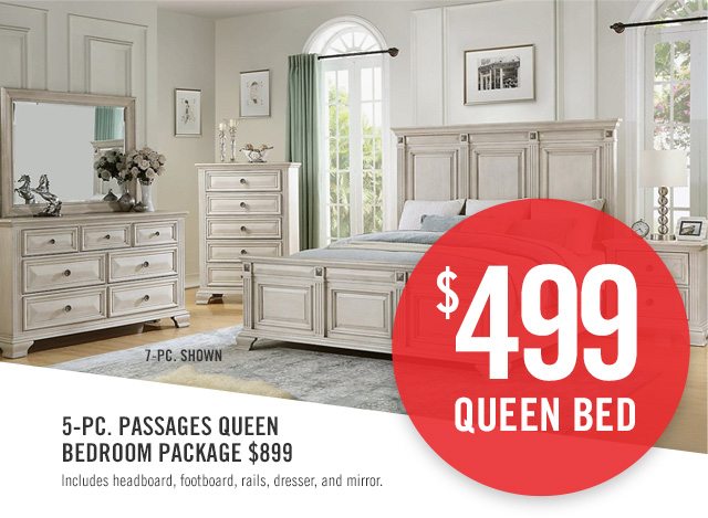 Passages 5-Piece Queen Bedroom Package - White.