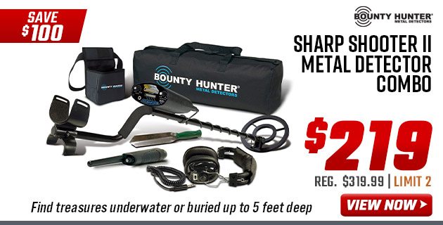 Bounty Hunter Sharp Shooter II Metal Detector Combo