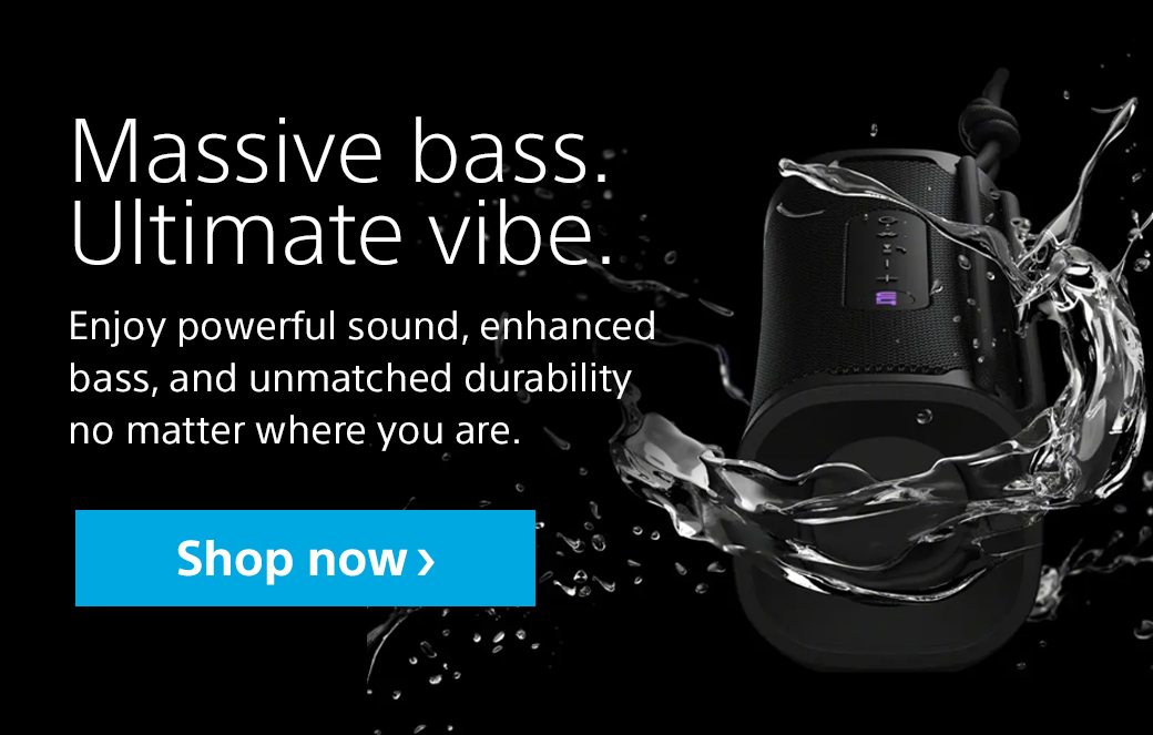 Massive bass. Ultimate vibe. | Enjoy powerful sound, enhanced bass, and unmatched durability no matter where you are. | Shop now