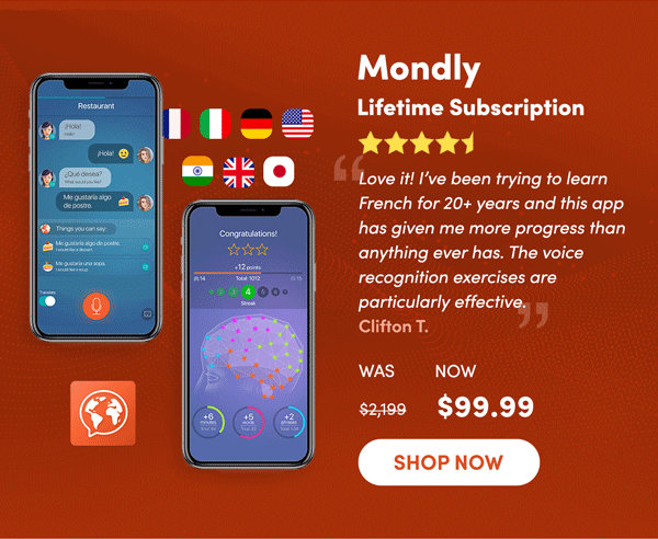 Mondly Lifetime Subscription | Shop Now