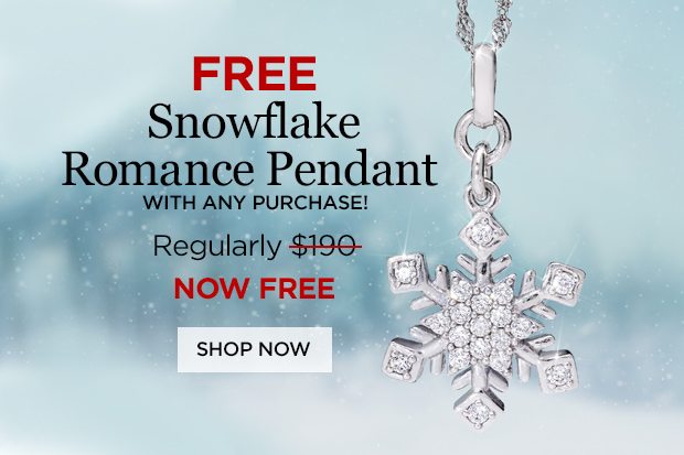 Free Sterling Silver Snowflake Romance Pendant with any Purchase!