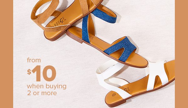 Sandals from $10 When Buying 2 or More