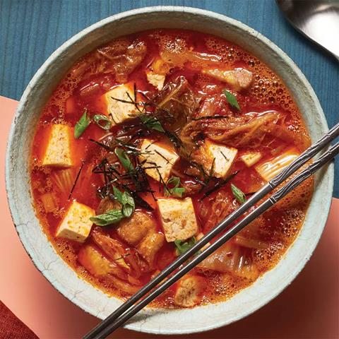 Kimchi-Jjigae (Korean Kimchi Stew with Pork Belly and Tofu)