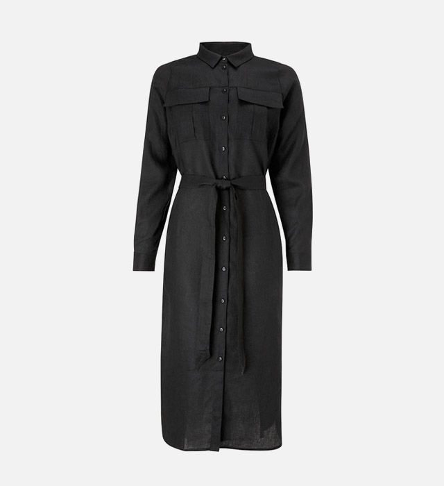 John Lewis & Partners Linen Collar Shirt Dress