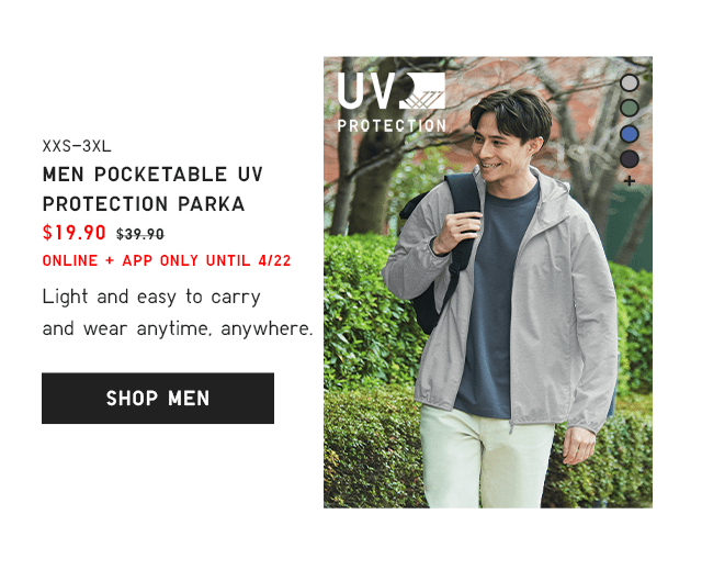 PDP4 - MEN POCKETABLE UV PROTECTION PARKA