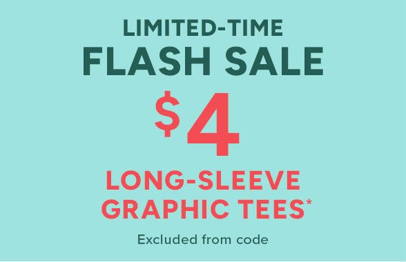 $4 Long Sleeve Graphic Tees