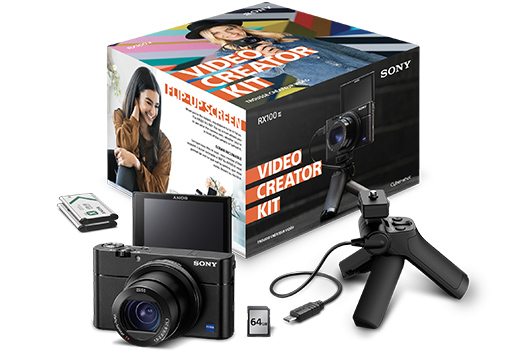 Video Creator Kit includes memory card, batteries, RX100 III Camera and VCT-SGR1 Grip