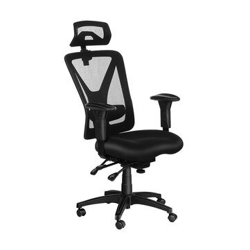BlitzWolf® BW-HOC5 Ergonomic Design Office Chair Mesh Chair with Adjustable Armrest Headrest & Lumbar Support Multifunctional Mechanic Large Tilt & Rocking Office Home