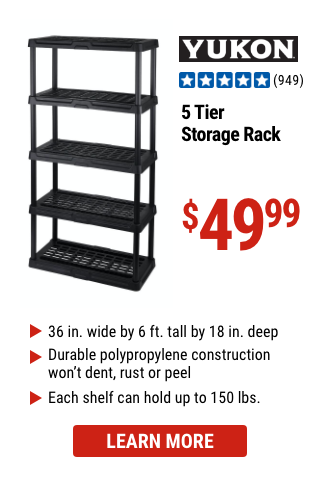 Yukon 5 Tier Storage Rack