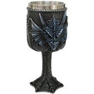 Blue Dragon Face Goblet