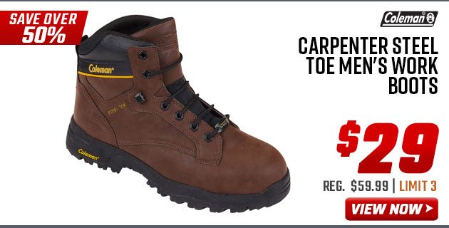 Coleman Carpenter Steel Toe Men's Work Boots