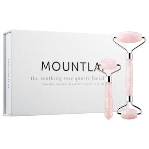 Mount Lai - De-Puffing Rose Quartz Roller Facial Set