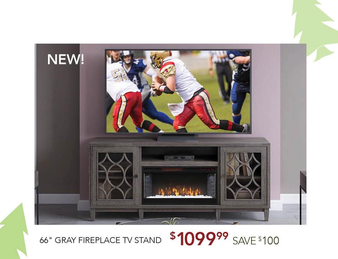 Gray-fireplace-TV-stand