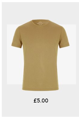 Mens crew neck beige tshirt