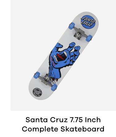 Santa Cruz Screaming Hand 7.75 Inch Complete Skateboard