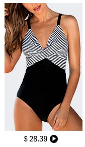 Spaghetti Strap Striped One Piece Swimwear