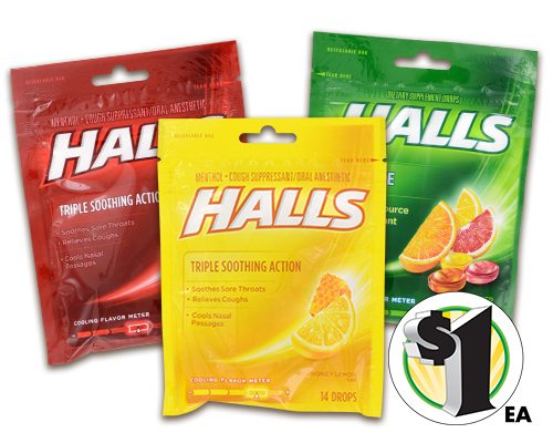 HALLS® Cough Drops & Vitamin C Drops
