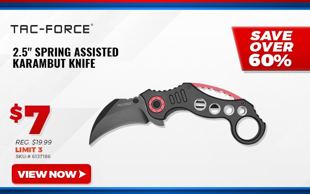 Tac-Force 2.5” Spring Assisted Karambut Knife