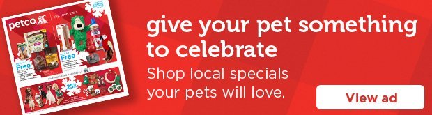 Shop local specials your pet will love. 