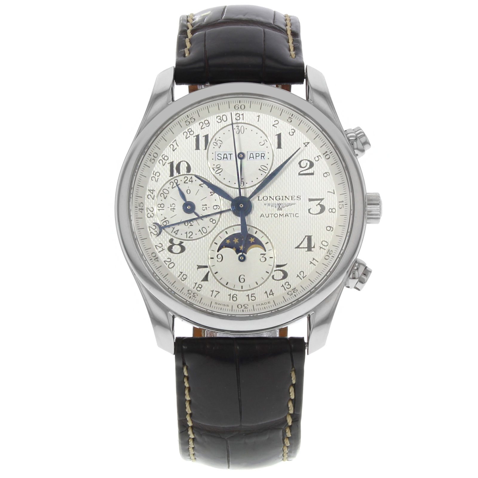 Image of Longines Master L2.773.4.78.3 Stainless Steel & Leather Automatic 40mm Mens Watch