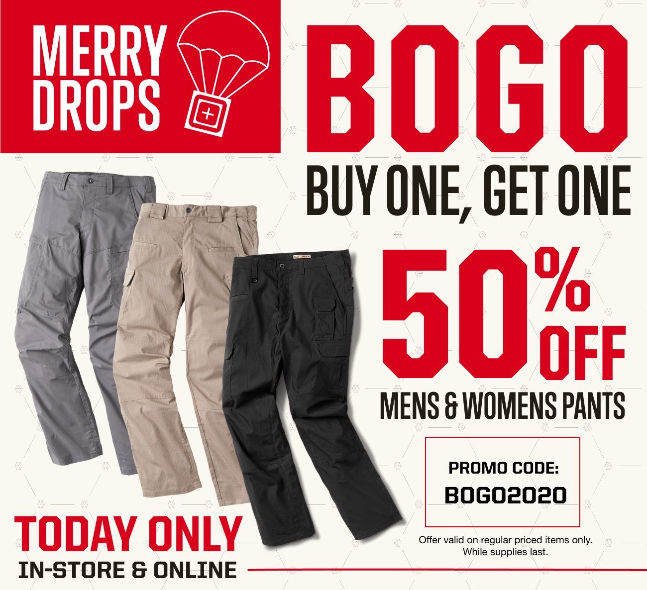 Today Only | BOGO 50% Off Pants