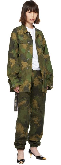 Off-White - Green Paintbrush Camouflage Field Jacket