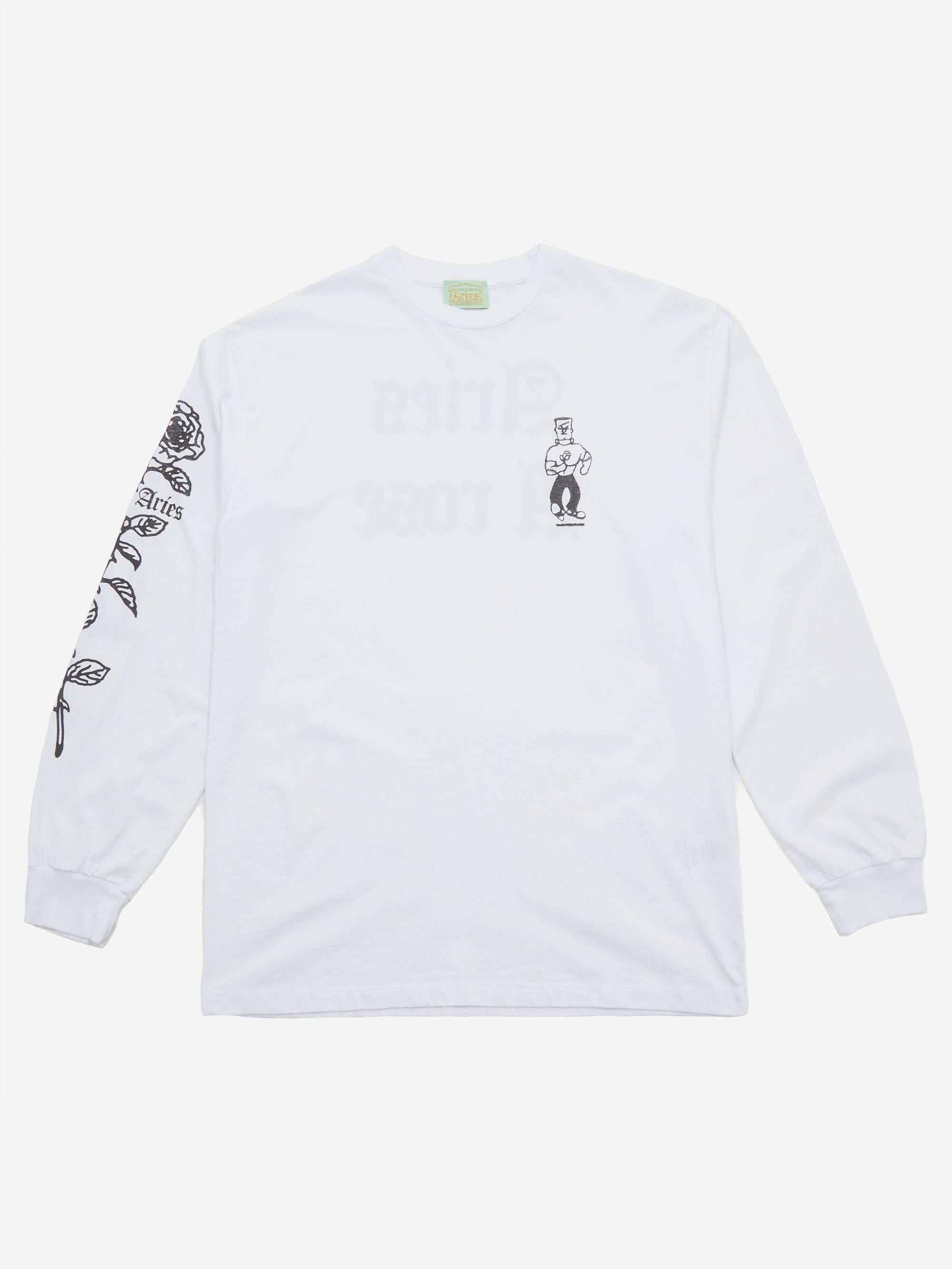 Image of Aries Arose Long Sleeve T-Shirt - White