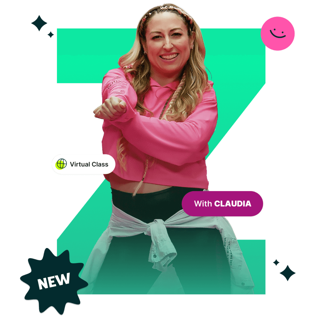 Zumba App virtual class with Claudia