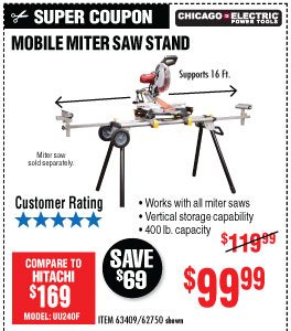 View Heavy Duty Mobile Miter Saw Stand