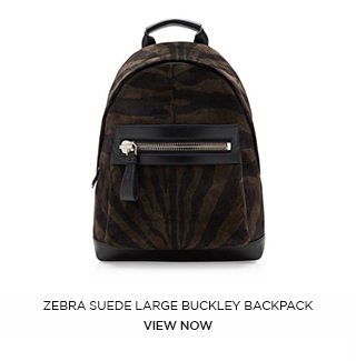 ZEBRA SUEDE LARGE BUCKLEY BACKPACK. VIEW NOW.