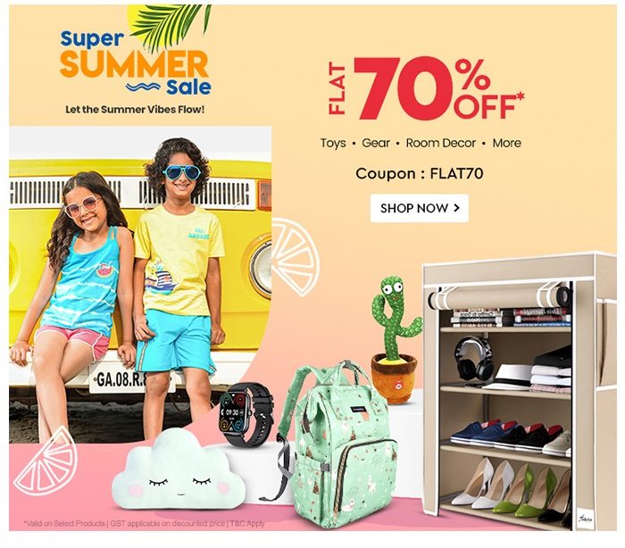 Super Summer Sale FLAT 70% OFF*