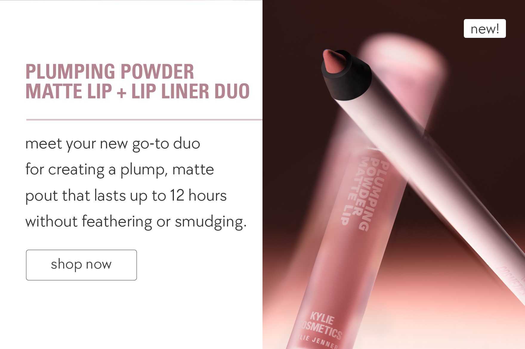 shop plumping powder matte lip & lip liner duo